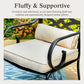 Alpha Joy 8-Piece Outdoor Patio Dining Set with 13 ft Orange Red Umbrella, Cushioned Swivel Chairs & Metal Table for 6