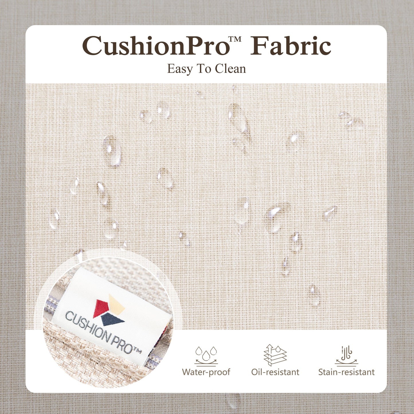 Sophia & William 7-Pieces Outdoor Patio Dining Set Metal Cushioned Chairs and Table Furniture Set for 6,Beige