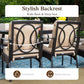 Sophia & William 7Pcs Outdoor Patio Dining Set Metal Cushioned Chairs and Wood-grain Table Furniture Set for 6,Beige