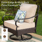 Sophia & William 5 Piece Metal Outdoor Conversation Set 7-Seat Patio Furniture Set with Swivel Chairs