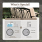 Sophia & William 4 Piece Metal Patio Balcony Furniture Set 5-Seat Outdoor Conversation Set with Spring Rocking Chairs and Coffe Table
