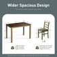 Alpha Joy Farmhouse Dining Table Set for 4, Faux Marble Rectangular Table with Solid Wood Paded Chairs