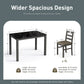 Alpha Joy Farmhouse Dining Table Set for 4, Faux Marble Rectangular Table with Solid Wood Paded Chairs