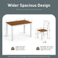 Alpha Joy Farmhouse Dining Table Set for 4 Solid Wood Kitchen Chairs and Table Set, Walnut & White