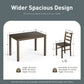 Alpha Joy Farmhouse Dining Table Set for 4 Solid Wood Kitchen Chairs and Table Set, Dark Walnut
